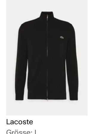 Lacoste Jacke Schwarz Grösse L, perfekt für den Herbst.