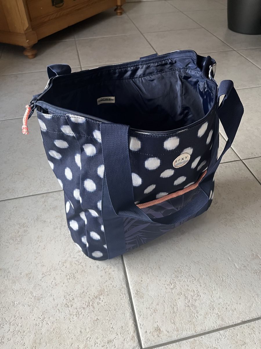 Roxy Borse da donna: Roxy Shopper/Strandtasche, blau mit Punkten – Usato da Konolfingen venduto da Emmenthal3510 3