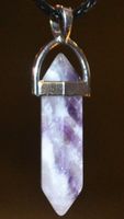 Halskette B-69 – Säule – Amethyst – ca. 3,3 cm