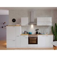 757 Küchenzeile Küchenblock 300cm weiss - Küche Einbauküche