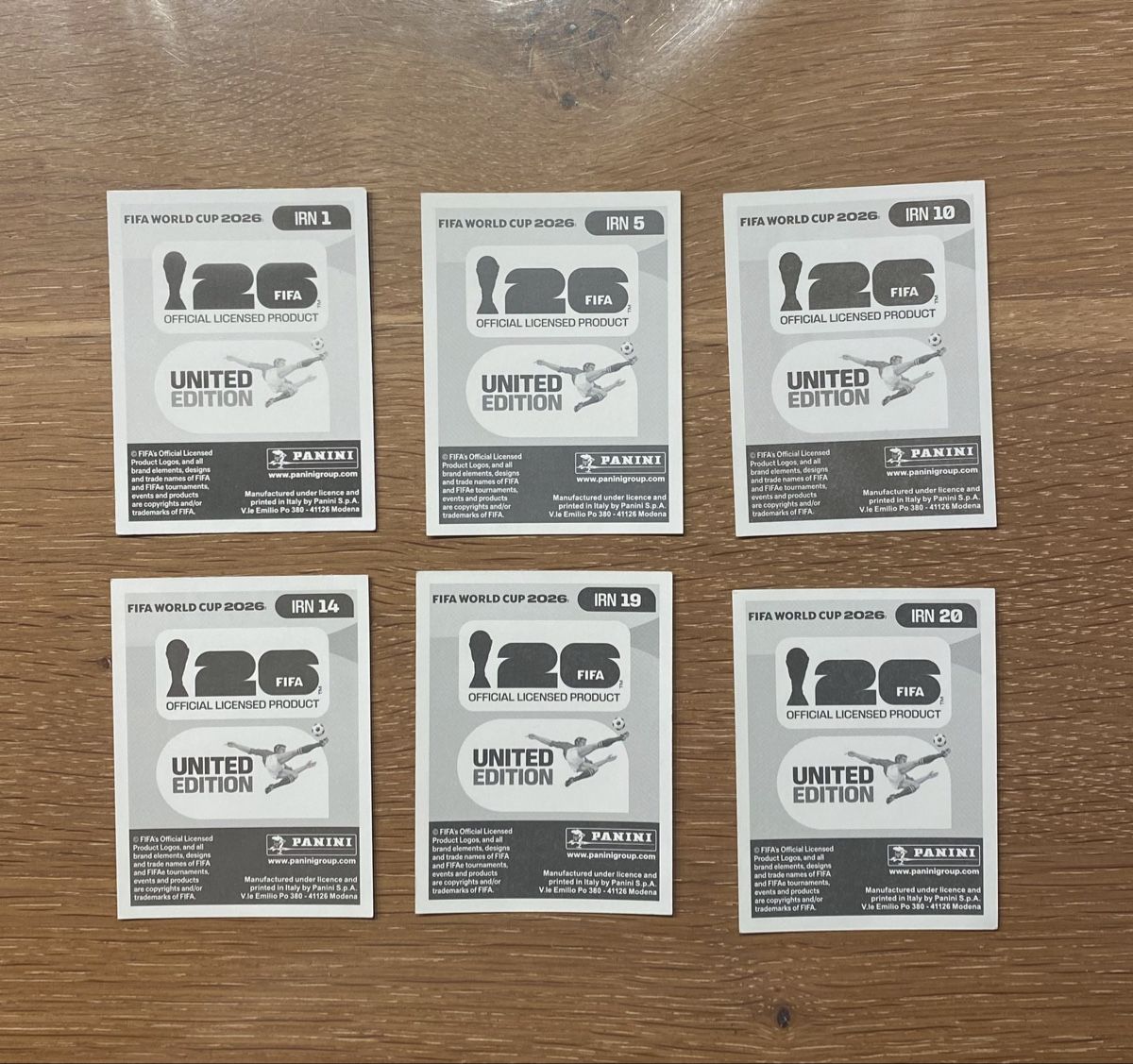 Panini Carte collezionabili: Panini Stickers - IRN - 6 Stickers – Nuovo (secondo la descrizione) da Adliswil venduto da didoli 1