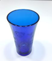 Blaue Glasvase - Vase en verre bleu
