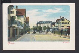 Zürich Kreuzplatz    -  alte Ansichtskarte mit Tram
