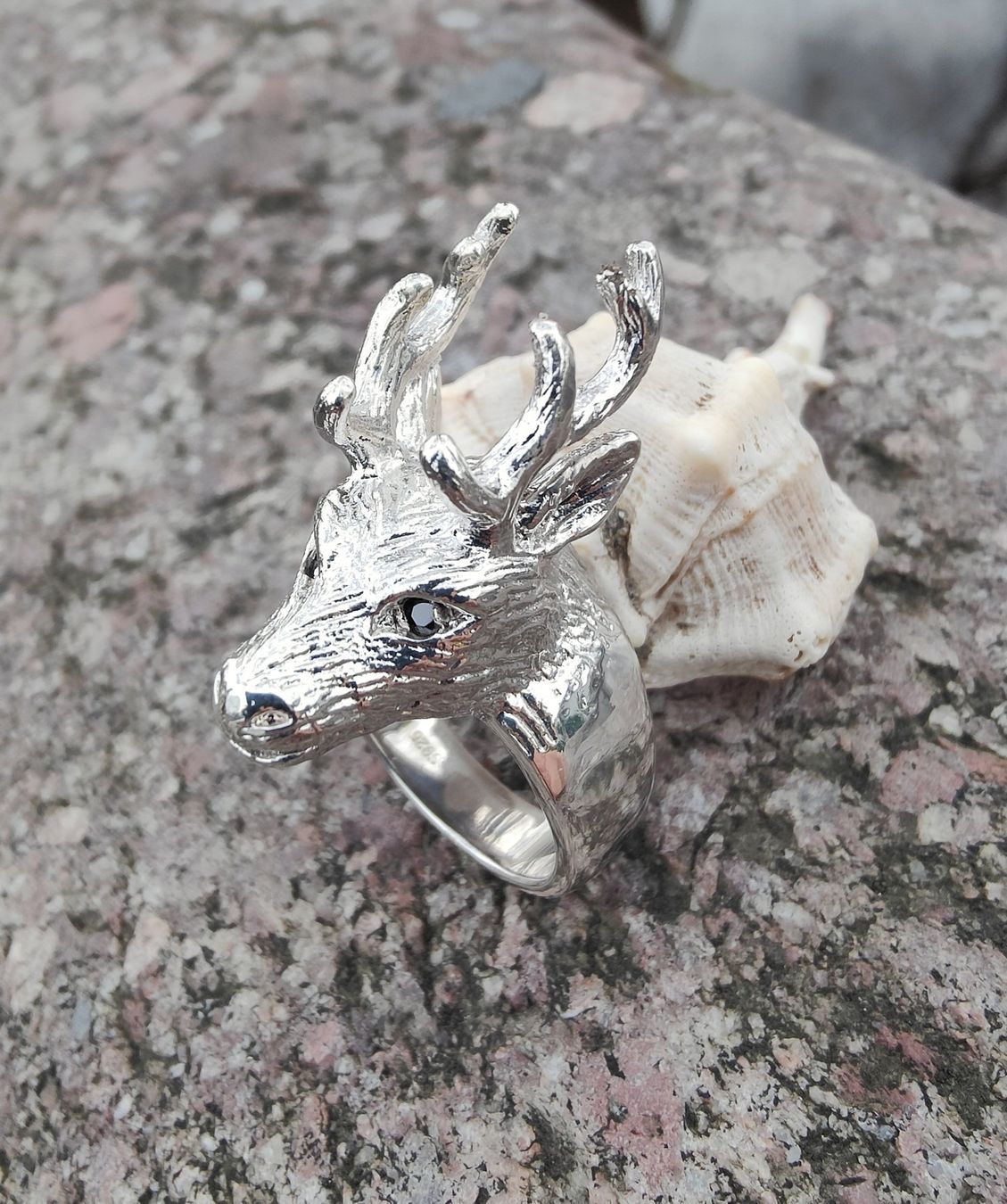 Anelli: Origineller Rentier Ring aus Silber 925 – Nuovo e nell'imballaggio originale da Rümlang venduto da 21f 3