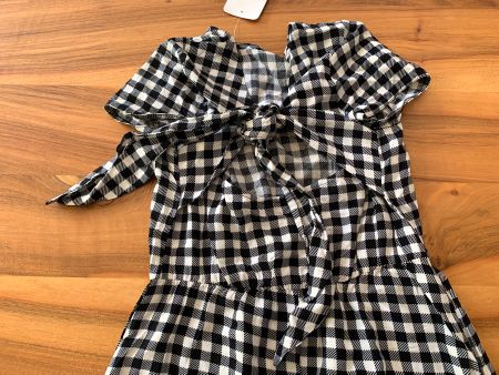 Kariertes Kleid schwarz/weiss Gr. 34 Cut Out Rücken NEU