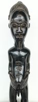 XXL ausdrucksstarke Baule Figur Elfenbeinküste Höhe 44,5 cm