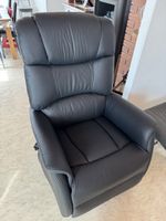 Relaxsessel Echtleder, schwarz