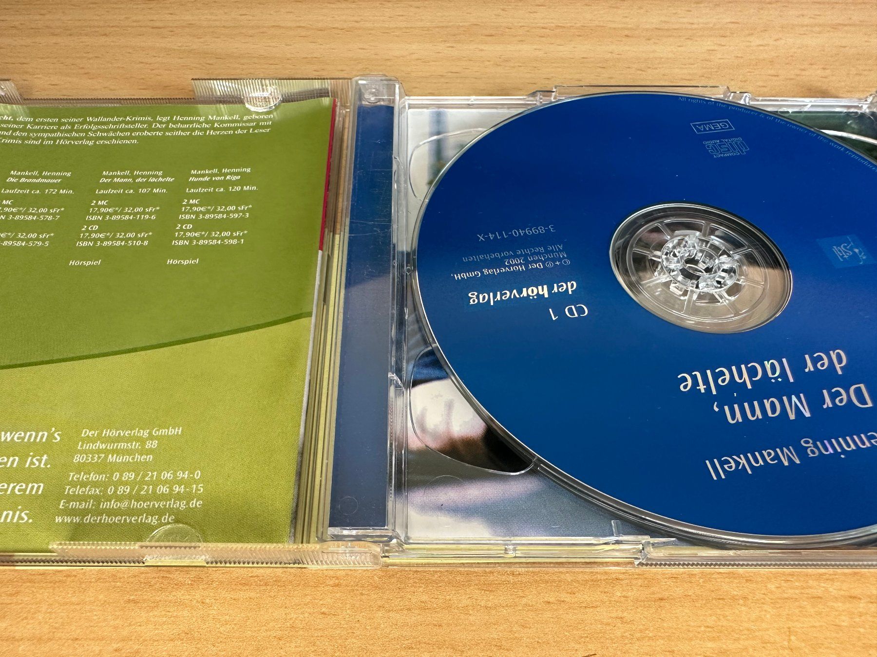 Audiolibri: Henning Mankell - Der Mann, der lächelte - 2 CD – Usato da Rikon im Tösstal venduto da Alpenmutz 2