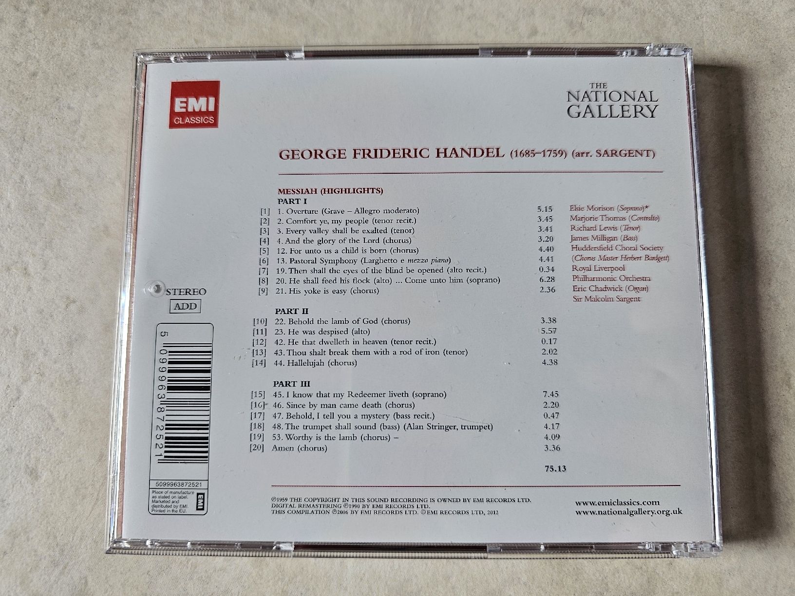 CDs: Handel  -  Messiah  (Highlights) – Gebraucht aus Schneisingen von backstore24 1