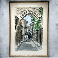 Michel TENTHOREY (1948) - Aquarelle S. Saphorin, 1964