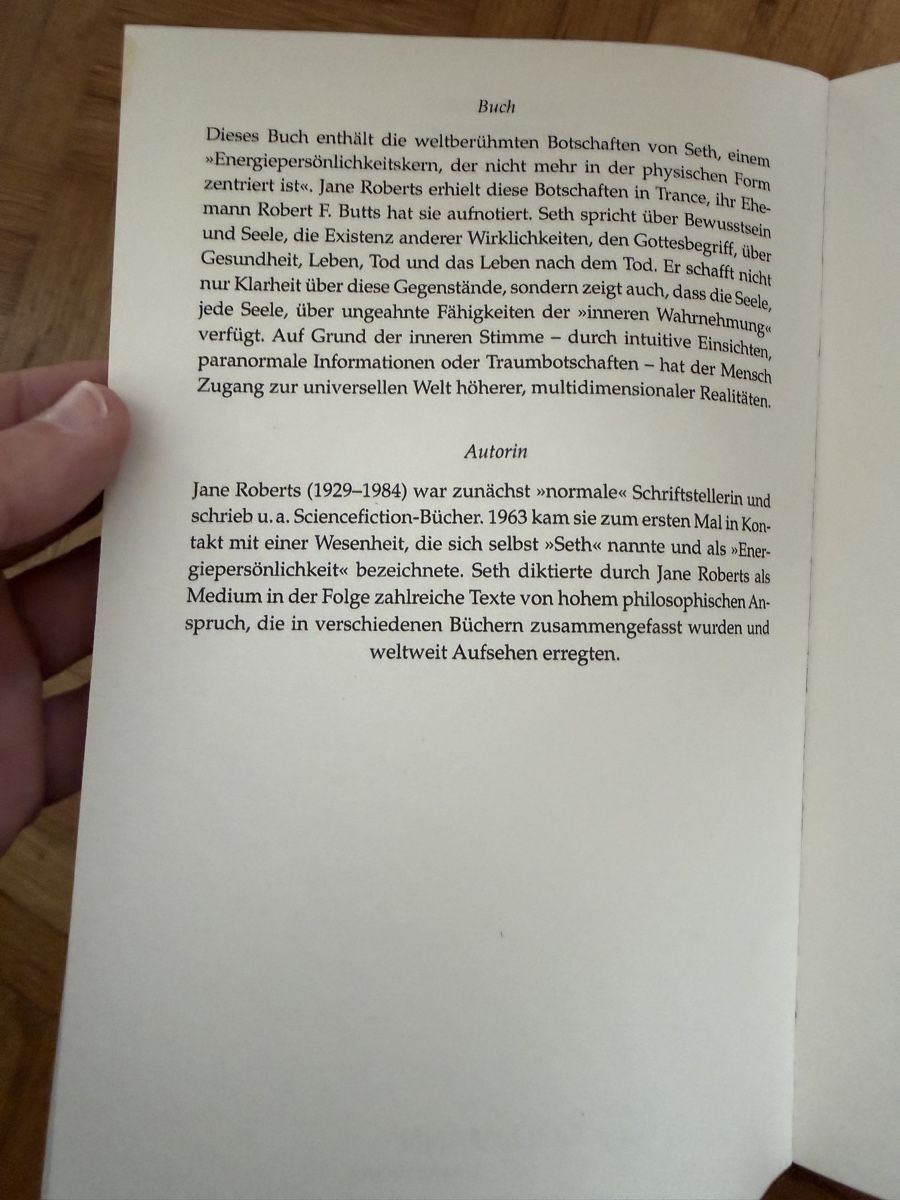 Libri: Gespräche mit Seth - Jane Roberts – Nuovo (secondo la descrizione) da Aarau venduto da Tam6 1