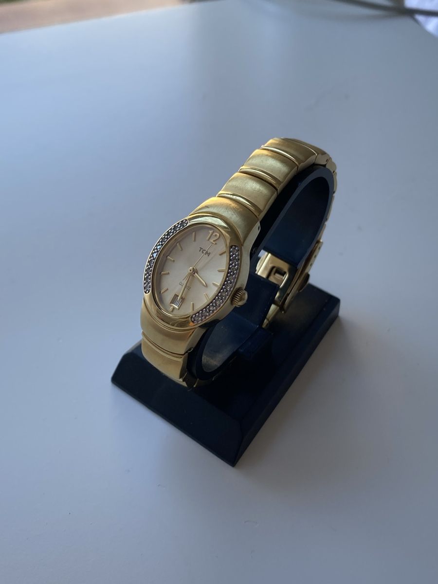 TCM Orologi: TCM Goldene Quartz Damen Uhr – Nuovo (secondo la descrizione) da Givisiez venduto da dor_xb9k 1