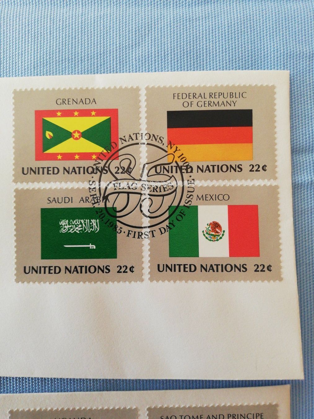 Tutti i francobolli: UNO Flaggenserie 1985 auf FDC – Usato da zumikon venduto da lotegrandote 2