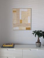 ​Abstraktes Acrylbild Gold Beige 50x70 / Unikat Bild