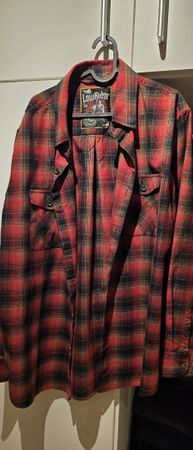 VOLK Flannel LowRider Karohemd Rot/Schwarz 2XL