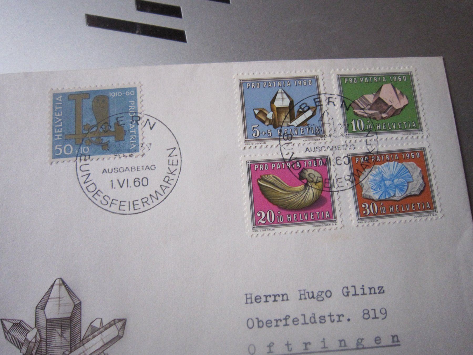 Tutti i francobolli: PP 1960 FDC schöne Serie – Usato da Gordola venduto da Polentaefung 1