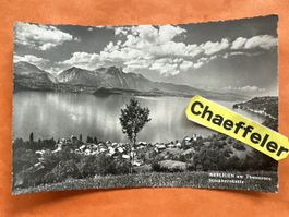 Alte Ansichtskarte Merligen am Thunersee, ca. 1950 Rarität