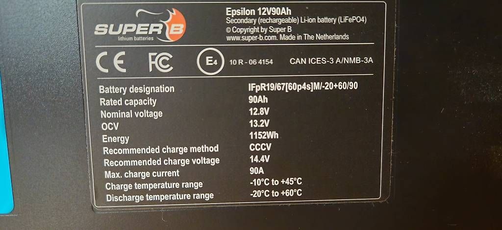 Batterie: gebrauchte Super B Epsilon 12V/90Ah – Usato da Zunzgen venduto da Captkeen 2