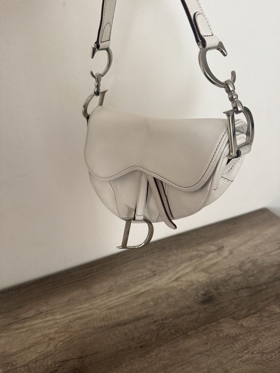 Dior Taschen für Damen: Sac saddle Dior blanc cuir  – Gebraucht aus Nyon von vla_r5m7 4