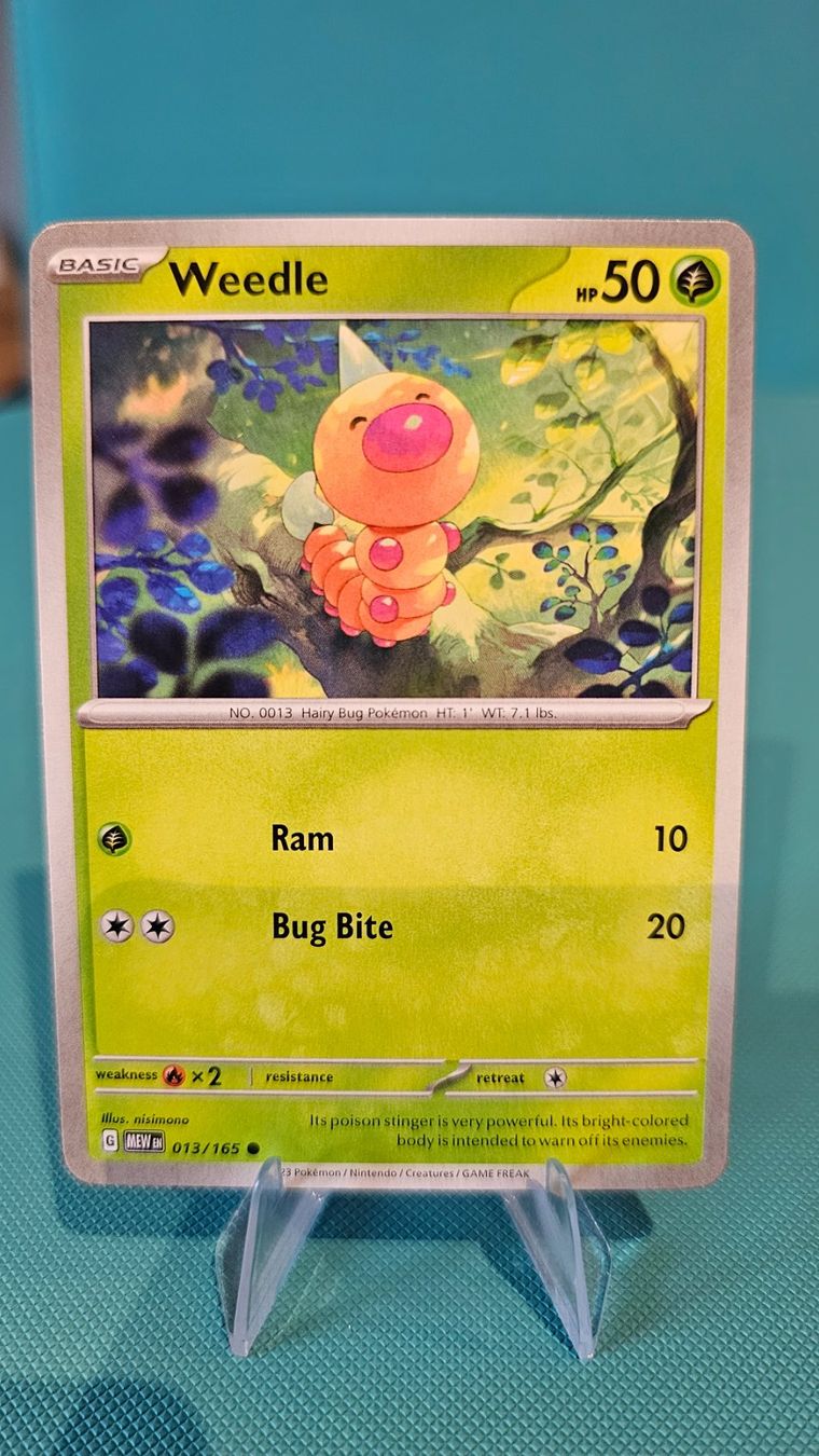 Pokémon Carte collezionabili: Weedle MEW 013/165 EN – Usato da Rheineck venduto da Pinia03