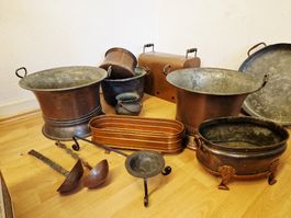 KONVOLUT KUPFERGEGENSTÄNDE CA. 28 KG