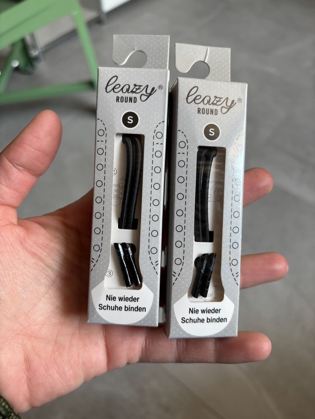 Herrenschuhe: 2 paires Leazy Flat lacet élastique noirs neuf taille S – Neu (gemäss Beschreibung) aus Salvenach von gwenwywar