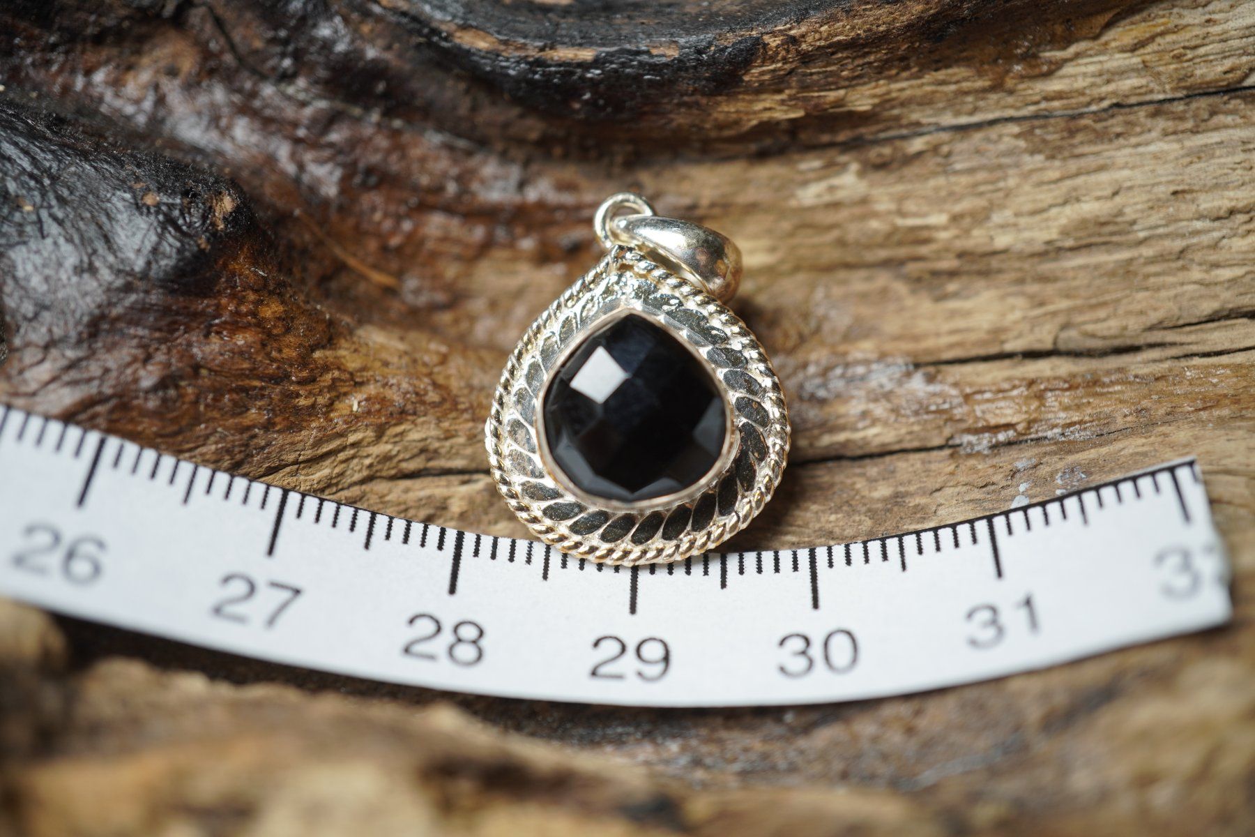 Anhänger: Obsidian    Facettiert  Tropfen  Anhänger   925 Silber – Neu und originalverpackt aus Balgach von top_silver 2