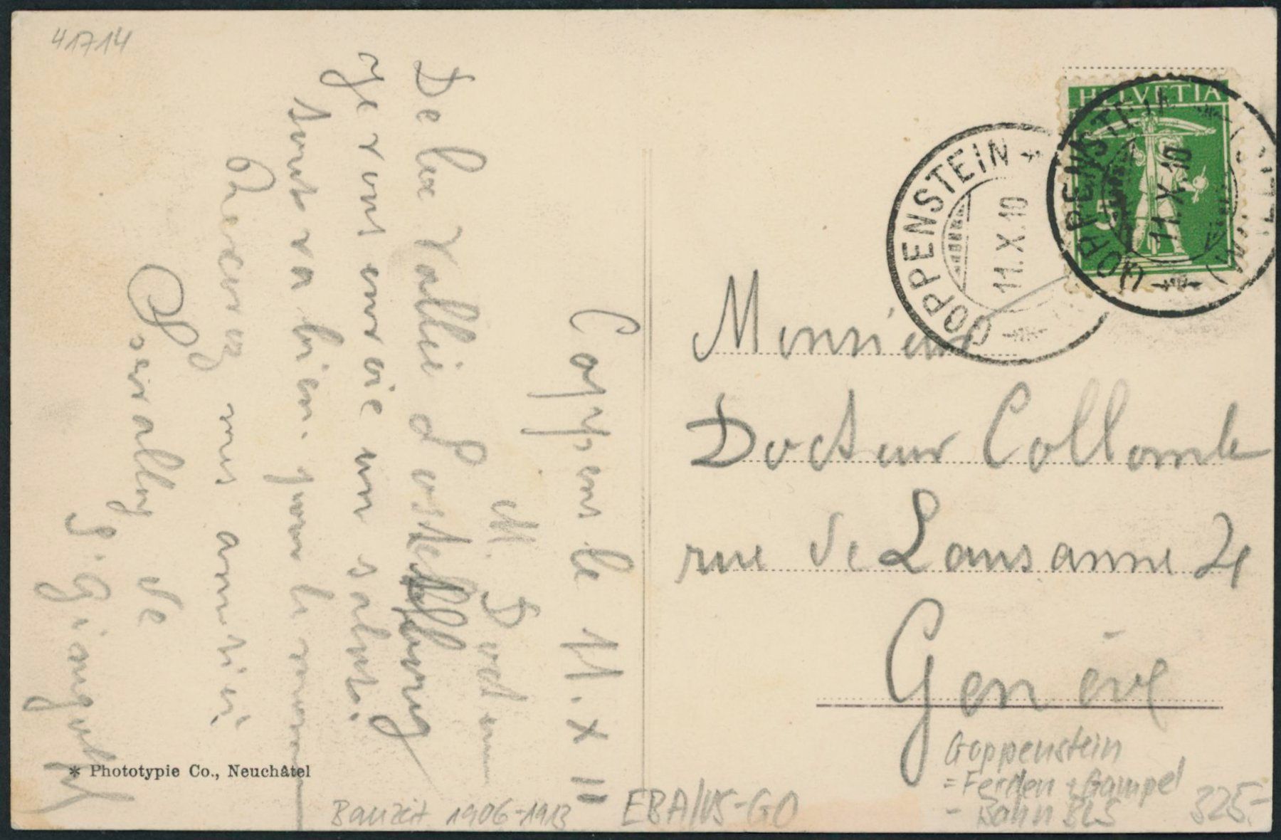 Cartoline postali: VS Goppenstein - Bahnhof - Bahn BLS - Ferden - Gampel – Usato da Schindellegi venduto da dolpitz 1