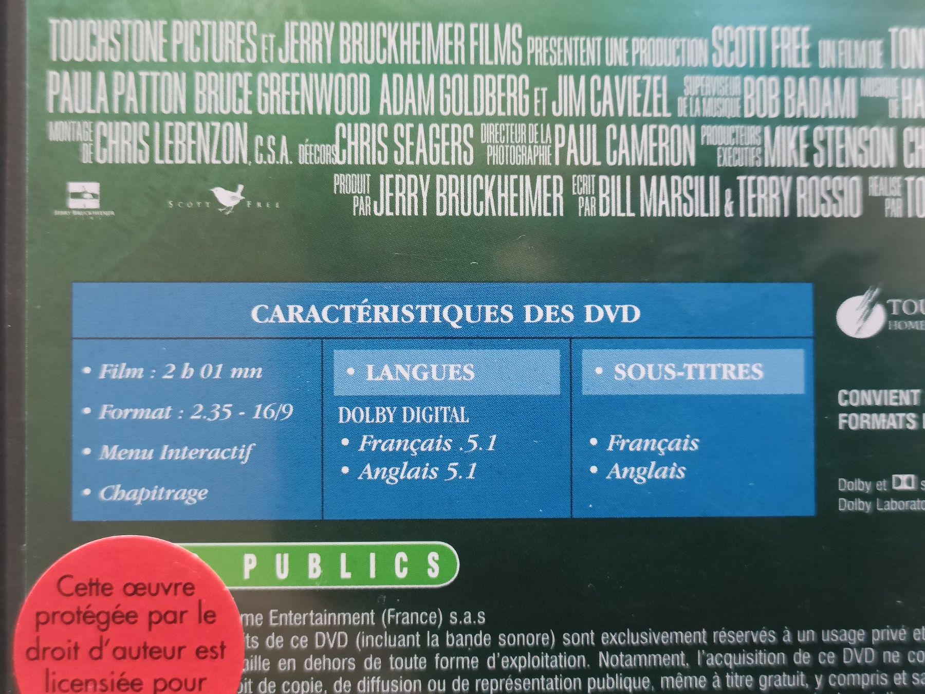Tutti i DVDs: TOP DVD Déjà Vu - Denzel Washington - Thriller Action – Usato da Vernayaz venduto da pet_qh5r 2