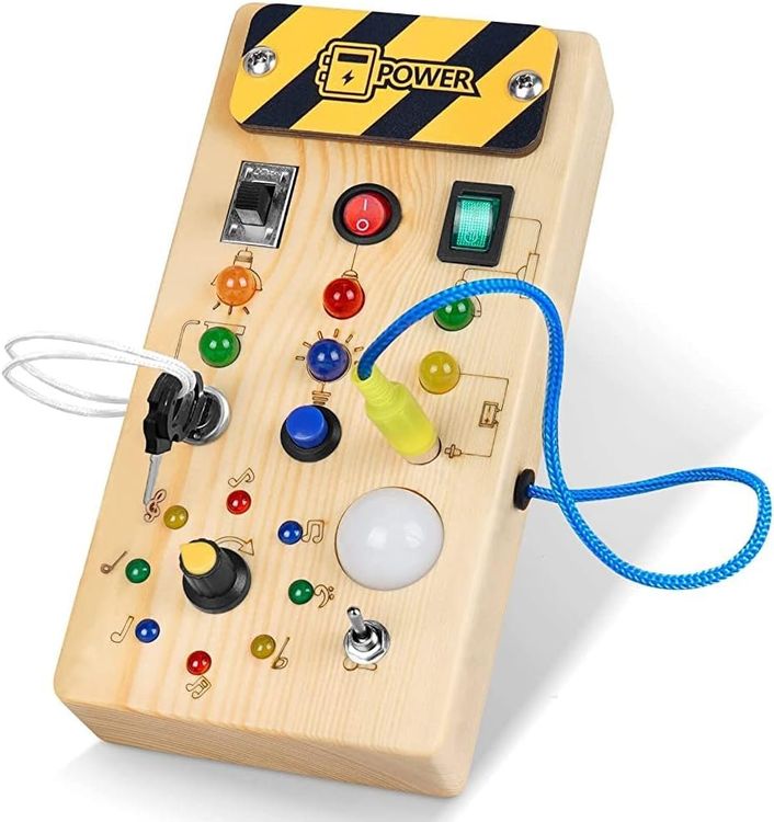 JOYVOVO Busy Board 8 En 1 - Tablero Sensorial Montessori Para Niños De 1 A 3 Años, Juguetes Educativos Con Espejo, Engranajes Y Rompecabezas, Ideal Para Viaje Y Regalo
