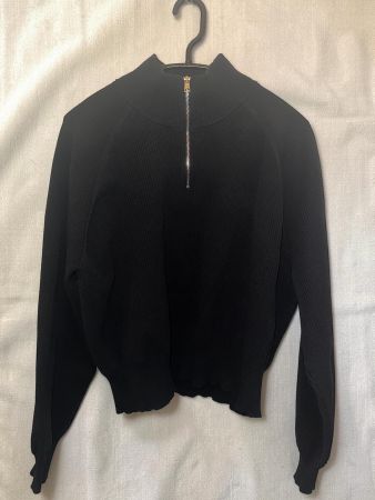 Calvin Klein Quarter Zip Pullover schwarz – Grösse XXL