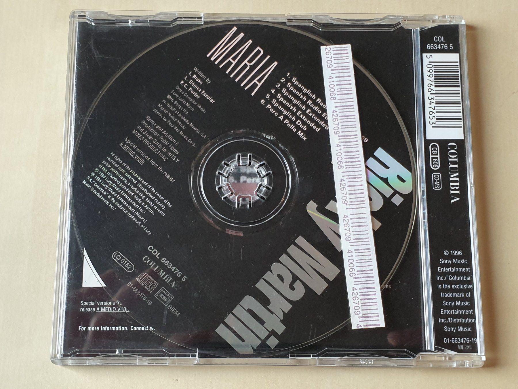CDs: Ricky Martin Maria Remixes 97 – Gebraucht aus Stansstad von collectorsshop 1