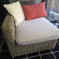 Fauteuil Lounge en résine tressée, excellent état 