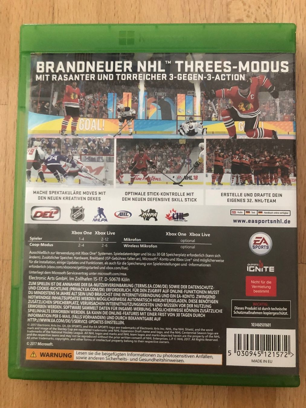 Giochi: NHL 18 - Xbox One – Usato da Nussbaumen AG venduto da Pika-Shop 1