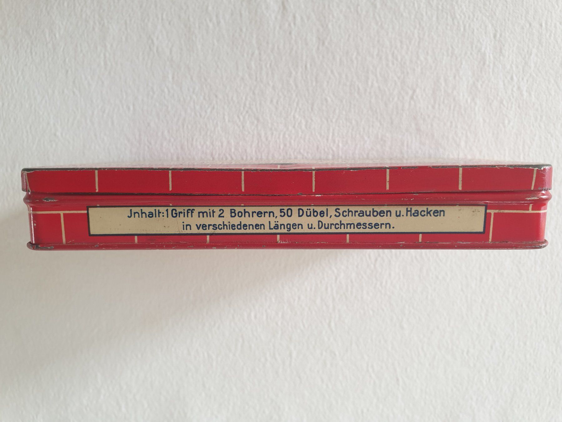 Barattoli: Vintage Blechdose STOP Universal Dübel D.R. Patent alt – Usato da Mörschwil venduto da spirspi 2