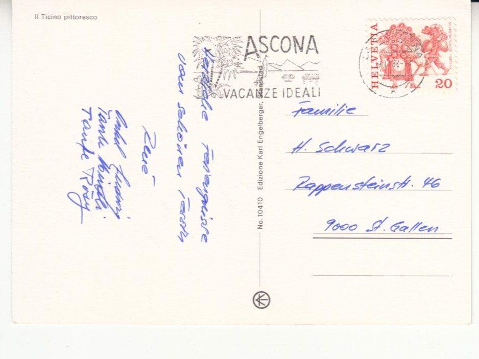 Ansichtskarten: Ticino pittoresco 1982 – Gebraucht aus Bürglen TG von StampGraf 1