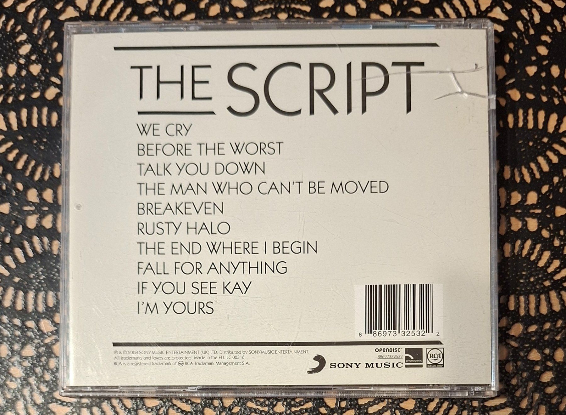 CD: The Script - The Script, IRL Pop Rock CD Album 2008 – Usato da Schönenberg TG venduto da Gregordini 1
