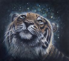Tiger Acrylbild – Handgemalt, Unikat