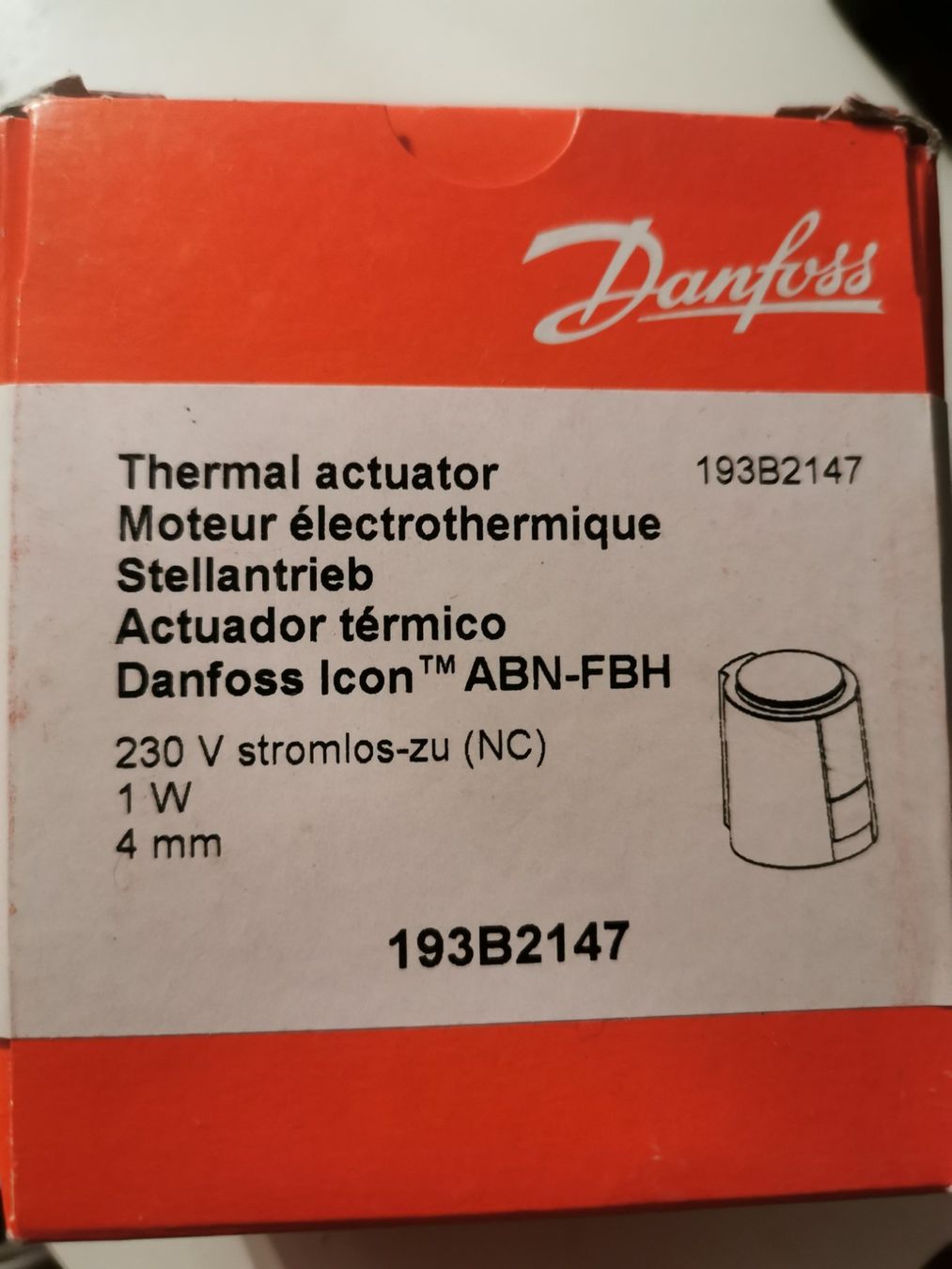 Radiatori: Stellantrieb Danfoss Icon ABN-FBH 230 V – Nuovo e nell'imballaggio originale da Bergdietikon venduto da Flodri 1