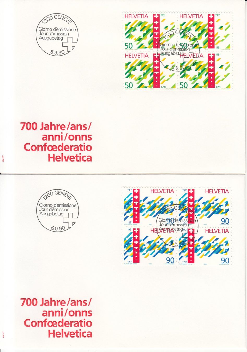Tutti i francobolli: SBK 799 - 800 im 4er-Block FDC – Usato da Bürglen TG venduto da StampGraf