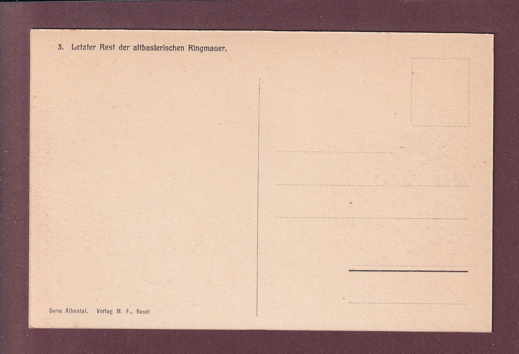 Cartes postales: Altes BASEL - St. Albantal – D'occasion à Pully par nicecards 1