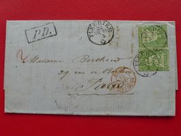 1862, 80Rp.-Strubelbrief von FLEURIER nach PARIS, 450.-+