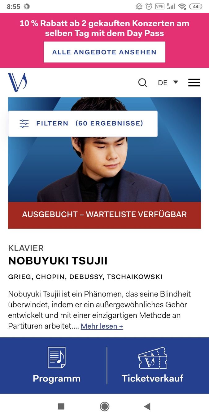 Biglietti: Verbier Festival Ticket 23.7.26 – Nuovo e nell'imballaggio originale da Glis venduto da fme_fj6d