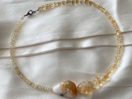 Collier pierre citrine