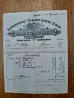 Rechnung 1896 der Schweiz. CICHORIEN-Kaffee Fabrik, Frick