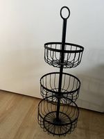 Etagere Metall schwarz drei Ebenen 