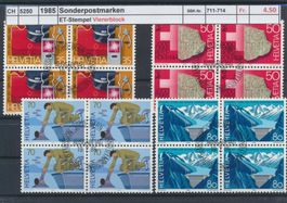1985 "Sonderpostmarken", Viererblock, ET - Stempel