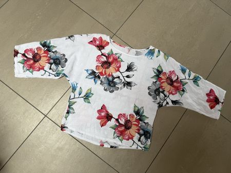 Bohobluse aus Baumwolle in Leinenoptik