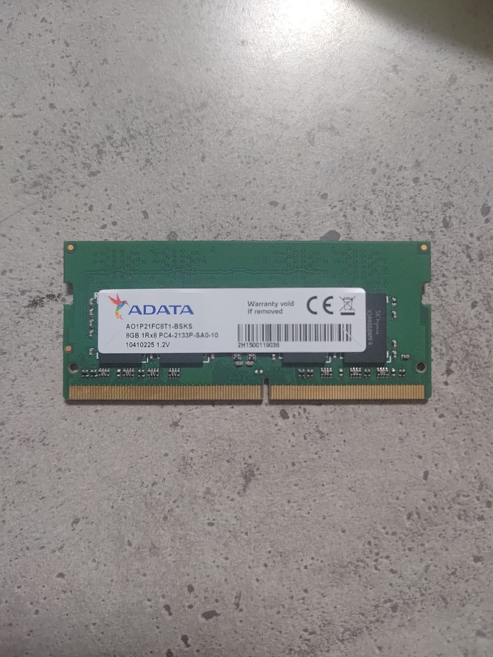 Memoria / RAM: ADATA Arbeitsspeicher 8GB DDR4 PC4-2133P-SA0-10 – Usato da Uznach venduto da Kev_le_Chef 1