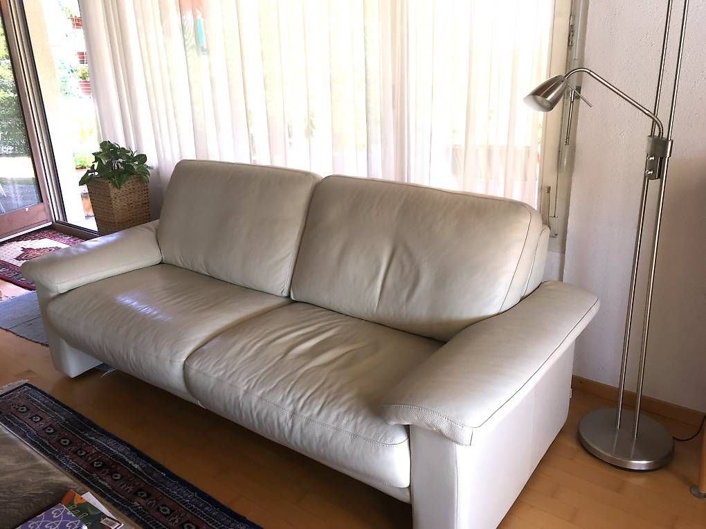 Sofas: Ledersofa 3-Sitzer beige – D'occasion à Zürich par BuenosAires03 1